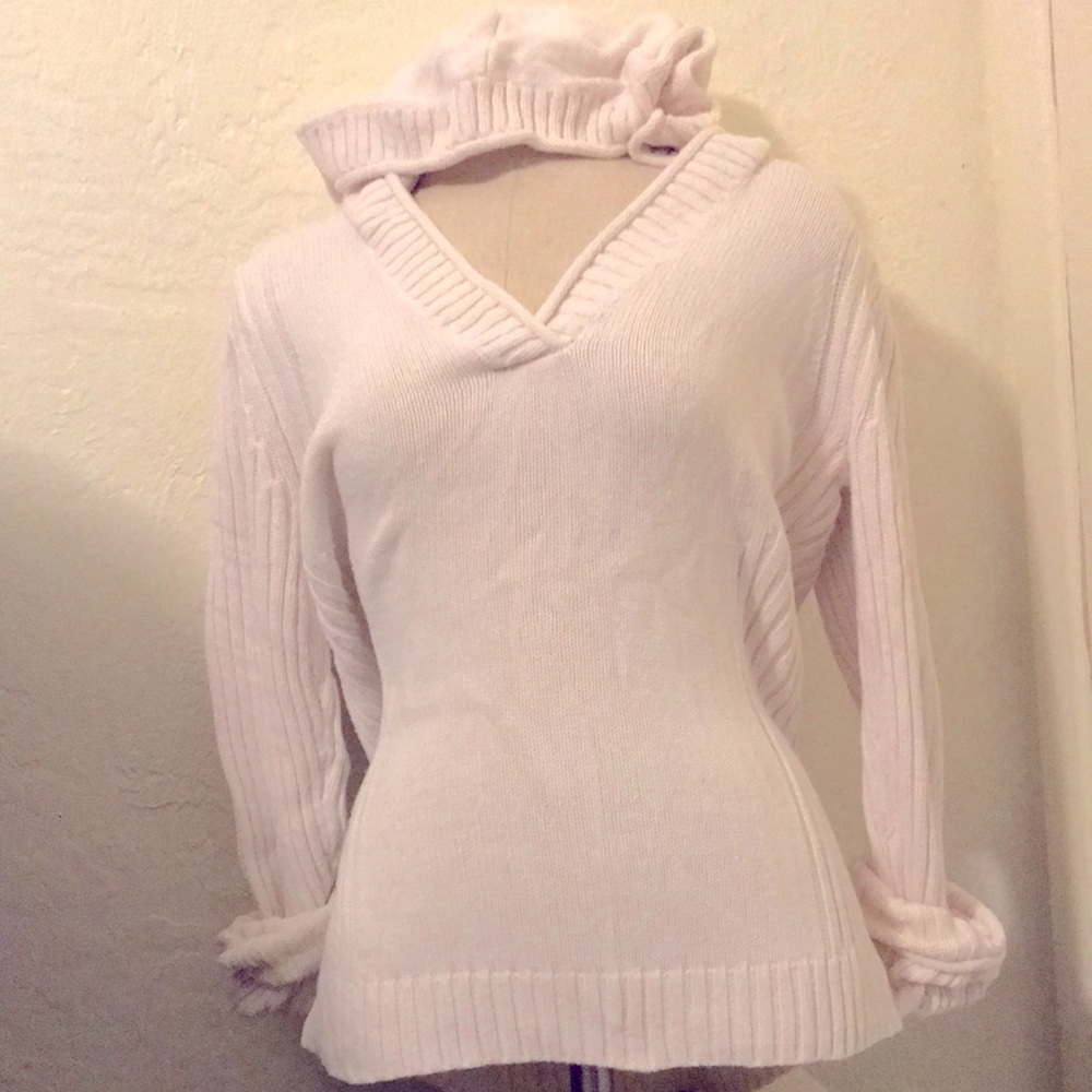 Neutral Colored Hooded Sweater